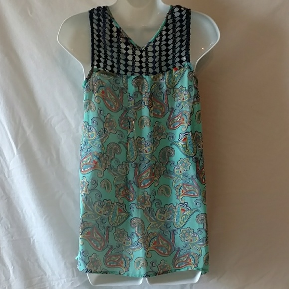 Daniel Rainn Boho Scarf Hem Chiffon Top - Picture 5 of 7